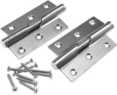 Dailygoods- Deurenhinge 3" - 2 Stuks - Roestvrij Staal - Verstelbaar - Voor Binnendeuren - Inclusief Schroeven - Deuren