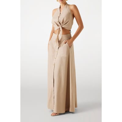 GUESS Marciano By  Pat Long Skirt Natural Almond Größe: 36 | Maxiröcke Outlet | Damen | Braun