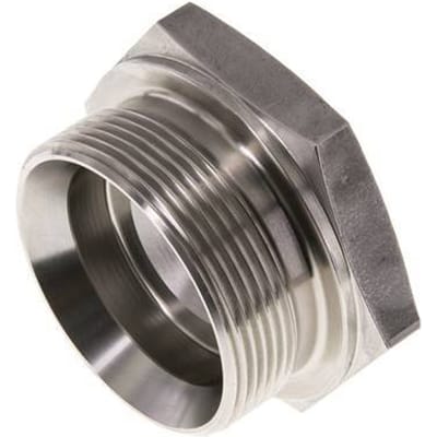 Plug G2'' RVS met buitenzeskant 60° conus 75bar (1053.75psi) Hydrauliek
