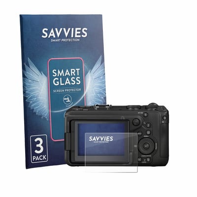3 Stuks Savvies Screenprotector - geschikt voor Canon EOS R6 V - beschermfolie glas transparant