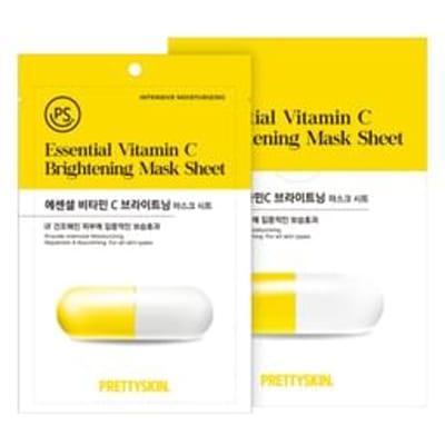 Pretty skin - Essential Vitamin C Brightening Mask Sheet Set 2025 Version - 25ml x 10 sheets