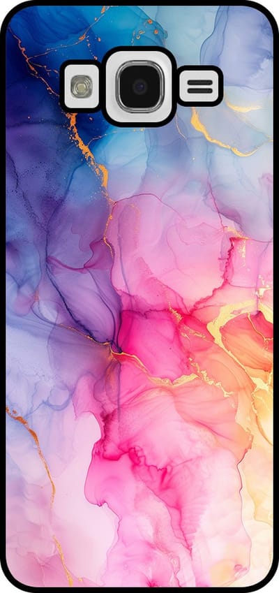 Smartphonica Telefoonhoesje Geschikt voor Samsung Galaxy J5 2015 met marmer opdruk - TPU backcover case marble design - Regenboog geschikt voor Samsung Galaxy J5 2015