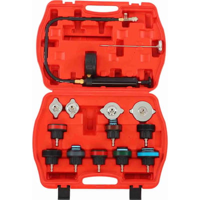 Testeur de pression du liquide de refroidissement du radiateur Kit de testeur de pression du système de refroidissement très précis et fiable red