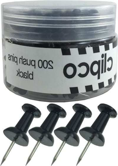 Druppels - Prikkers Pot - Notities Bevestigen - Scherpe Stalen Punt - 200 Stuks - Zwart