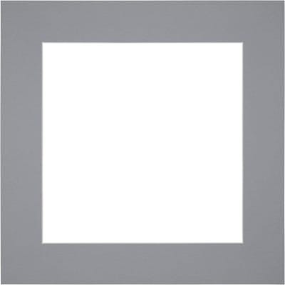 Passe-Partout Fotomaat 15x15 cm - Lijstmaat 30x30 cm - Grijs - Museumkarton - Fotolijst niet inbegrepen