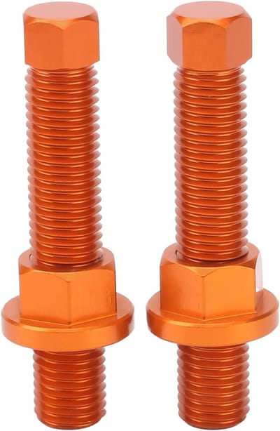 Vervangende kettingset bouten, 2 stuks lichtgewicht bouten voor kettingset, accessoires voor fietsreparatie en -onderhoud in oranje kleur