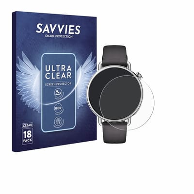 Savvies - Screenprotector voor Xiaomi Watch S4 (41 mm) - Folie Beschermfolie transparant 18 Stuks