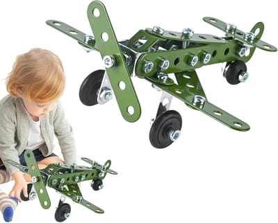 Metalen Bouwset - Constructie Speelgoed - Educatief Spelen - Bevordert Creativiteit - 17 x 14 x 5 cm - Metaal