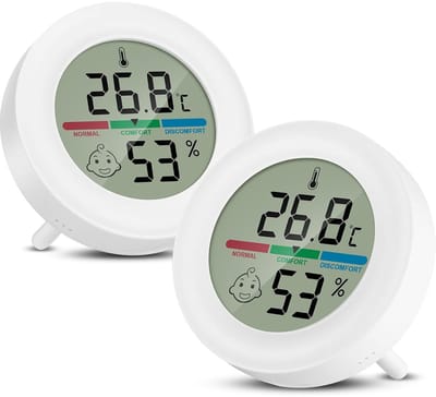 Mini Hygrometer en Thermometer - Compact - Hoge Nauwkeurigheid - Eenvoudig Afleesbaar - Voor Binnengebruik