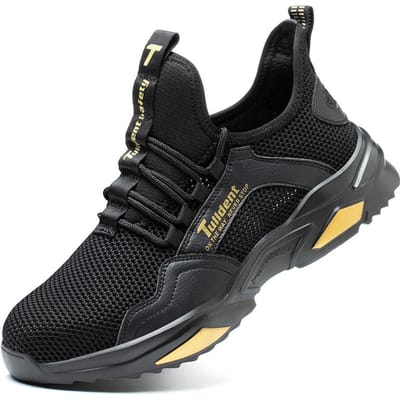 Veiligheidswerkschoenen Voor Heren Dames Ademende Veiligheidsschoenen Stalen Neus Werksneakers Laarzen Heren Anti-Smash Veiligheidslaarzen Schoenen Mannelijk 40 zwart