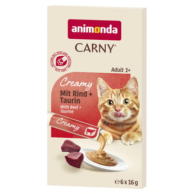 animonda Carny Adult Creamy - Voordeelpakket: 24 x 16 g Rund & Taurine