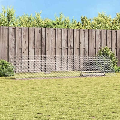 vidaXL - Kippenhok - zilver - 430 - x - 100 - x - 85 - cm - Gegalvaniseerd - staal