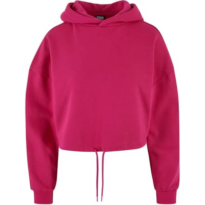 Urban Classics - Cropped Oversized Hoodie/trui - XL - Roze