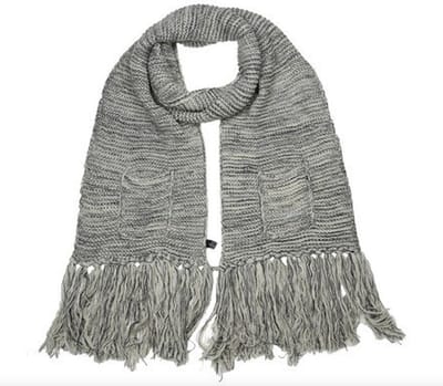 Winter sjaal met Zakken - Donkerblauw/Crème