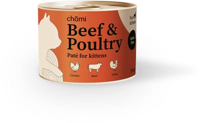 Chomi Pets - Kitten Rund & Kip Paté - 195 gram - KipRundKalkoen