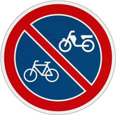 Verboden fietsen en brommers te plaatsen bord - E3 | Sign Again materiaal | 10 cm