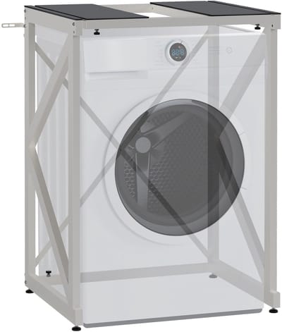 CLP Caleb wasmachine ombouw - opbouwmeubel - rek - wasmachineopbouw - wit