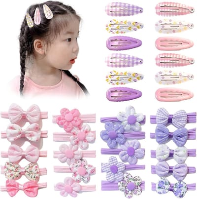 32 stuks haaraccessoires voor meisjes, kleurrijke haarspelden en elastiekjes voor kinderen, ideaal voor dagelijks gebruik en feestjes