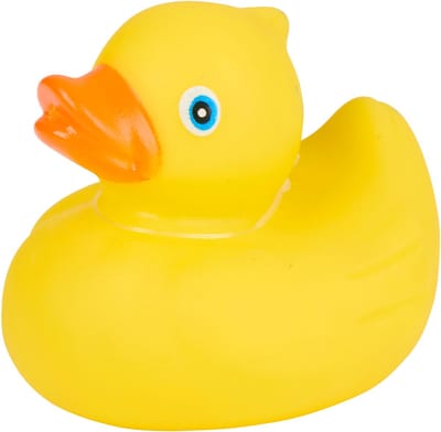 Eddy Toys Badeend - 6 cm - Kunststof (PVC) Badspeelgoed - Geel Gekleurd Speelgoedeendje voor in Bad - Geschikt voor Kinderen van 3 tot 8 Jaar - Gewicht 17 Gram - Voor Jongens en Meisjes