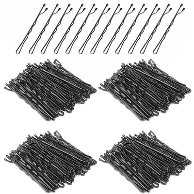 Dailygoods- Haarspelden 200 stuks - Metalen Haarklemmen - 5 cm Golfvorm - Bobby Pins - Haarspeldenset voor Vrouwen - Opbergdoos