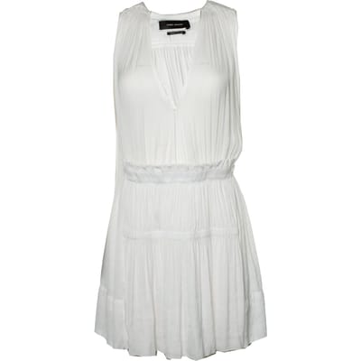 Isabel Marant, Witte transparante jurk met ruffles