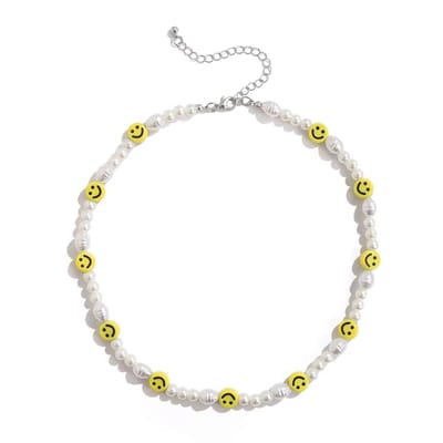 Parelketting heren - Smileys - Parels - Ronde kralen