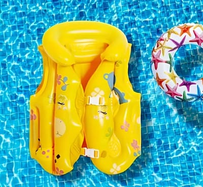 Verdikte Verstelbare Opblaasbare Zwemvest voor kinderen Zwembad Flotatie Riem 4-7 jaar