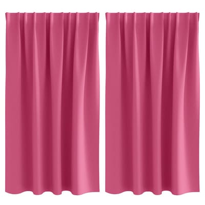 vidaXL Zwart-out Gordijnen met Ringen 2 st Felroze 140 x 140 cm
