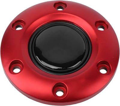 Dailygoods- Middenkap Stuurwiel - Decoratieve Schakelaar - Compatibel met 6 Gat Stuurwielen - Hoogwaardige ABS - Verbeterde Grip - Inclusief Bevestigingsmateriaal - Stuurwielkap
