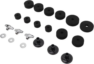 Drumbekken Viltset - Cymbal Accessoires - Instrument Bescherming - 21-Delige Kit - Diverse Maten - Zwart