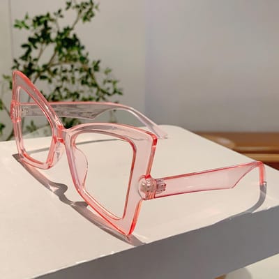 Lunettes Vintage Surdimensionnées KAMMPT Montures de Lunettes Tendance Nouvelles Sans Correction Lunettes pour Femmes Design Élégant Forme Papillon Lunettes