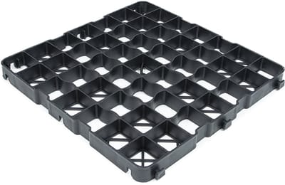 Rubbermagazijn - Grindmatten - 4 stuks - Per m² - Zwart - 50x50cm - Dikte 3 cm- splitmatten - splitmatten