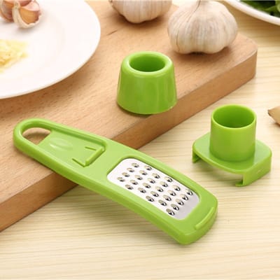 Waledano® Knoflookpers - Gemberpers - Knoflookmaler - knoflooksnijder - Schaafmachine - Knoflookrasp - Handpers - Kleine Schaafmachine - Groen