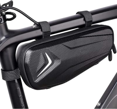 Waterdichte frametas - Fiets opbergtas - Fietsen op reis - Reflecterende strips - 3 Liter inhoud - Zwart