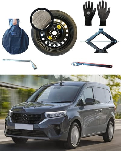 Reservewielset - Noodwiel Krikset - Veiligheid Onderweg - Compleet met Gereedschap - 16 Inch - Zwart