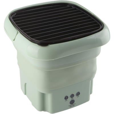 8L Mini Opvouwbare Wasmachine Kleine Draagbare Wasmachine en Droger Combinatie voor Appartementen Studentenkamer US Plug groen