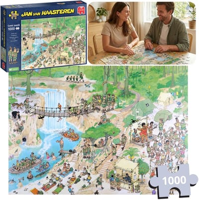 Jumbo Jungletocht puzzel van 1000 stukjes, puzzel voor volwassenen Jan Van Haasteren