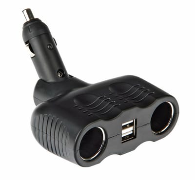 4- weg aanstekerdoos 2x 12/ 24 Volt