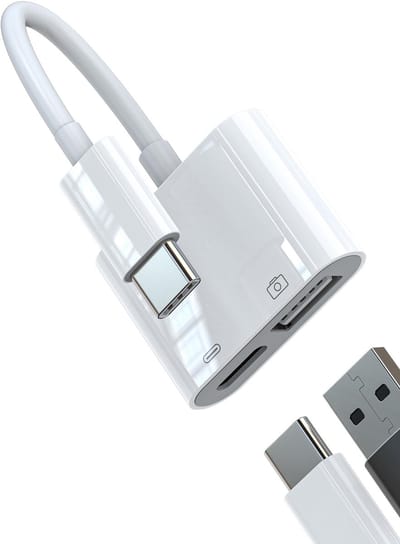 Dailygoods - Cosensi - Dailygoods - 2-in-1 USB-C OTG Adapter voor Snelladen en Gegevensoverdracht