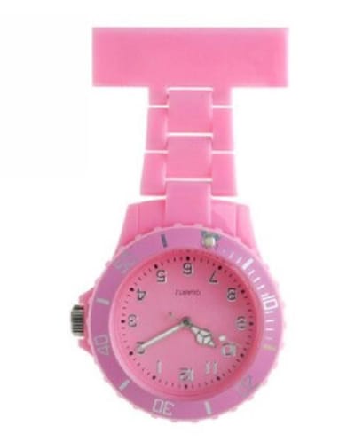Verpleegstershorloge - zusterhorloge - roze - I-deLuxe verpakking