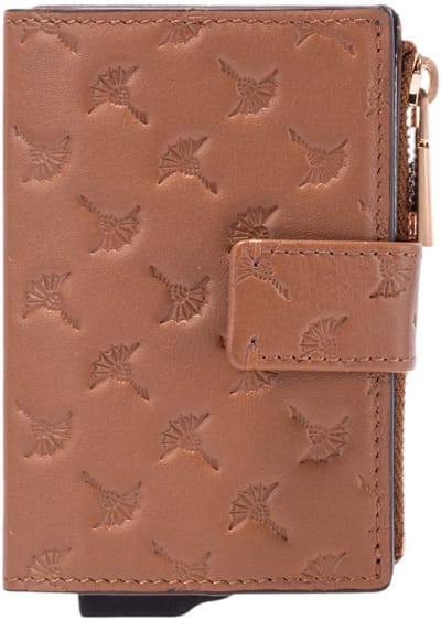 Joop! Leggero Stampa leggero stampa Creditcardhouder RFID-bescherming Leder 7 cm - 8 Sleuven - cognac
