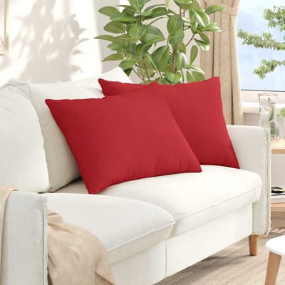 vidaXL - Zitkussens - 2 - st - Stof - Rood - 70 - x - 50 - cm
