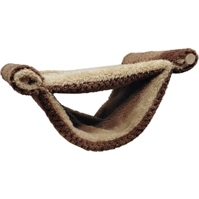 Kleine Dieren Hangmat Dubbele Laag Makkelijk Schoon te Maken Pluche Hangende Hangmat Bed voor Eekhoorns Goud S bruin