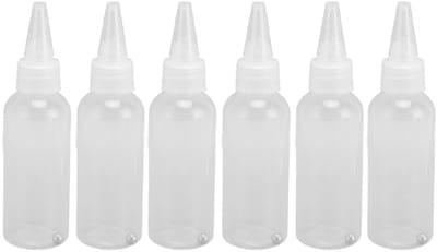 Dailygoods- Verffles 60 ml - Verfmengcontainer - Airbrush-Verffles - Knijpfles - Duidelijke schaalmarkeringen - Grote capaciteit - Verfmengfles