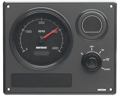 VETUS 24V zwart Motorpaneel 193x161mm | MP22KBS4