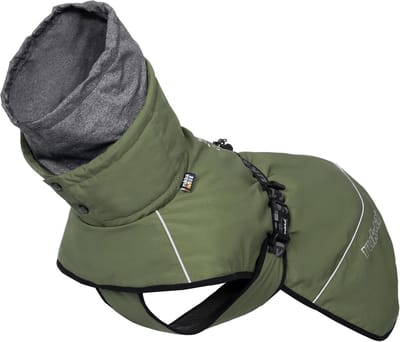Hondenjas Warm - Hondenjas Puppy - Buiten Bescherming - Verstelbare Pasvorm - 50 cm - Olijfgroen