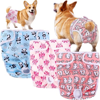 Hernieuwbare en Wasbare Hondend diapers - Super Absorbent, Verstelbaar, Ideaal voor Incontinentie en Loopse Teefjes (XS) - 3 Stuks