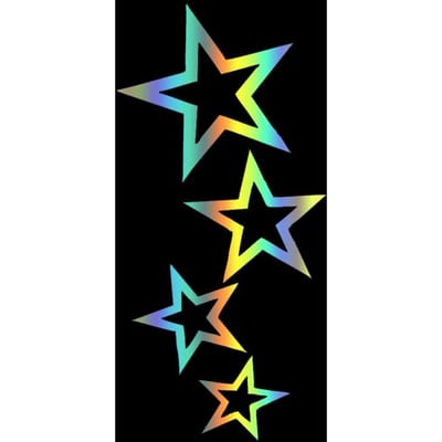 CS30226# 12 X 24cm Sterren Sticker op De Auto Vinyl Decal Waterdichte Decoratie Auto Stickers 12x24cm