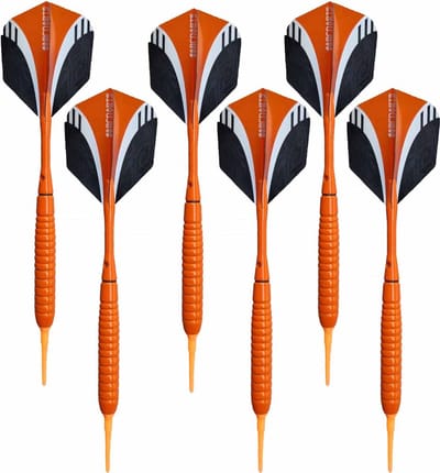 ABC Darts - Softtip Dartpijlen Voor Elektronisch Dartbord Oranje - 2 sets (6 stuk)