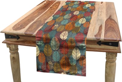 ABAKUHAUS Herfsttafelloper, Creatieve Natuur, Compositie, Eetkamerkeuken Rechthoekige decoratieve Tafelloper, 40 x 180 cm, Meerkleurig